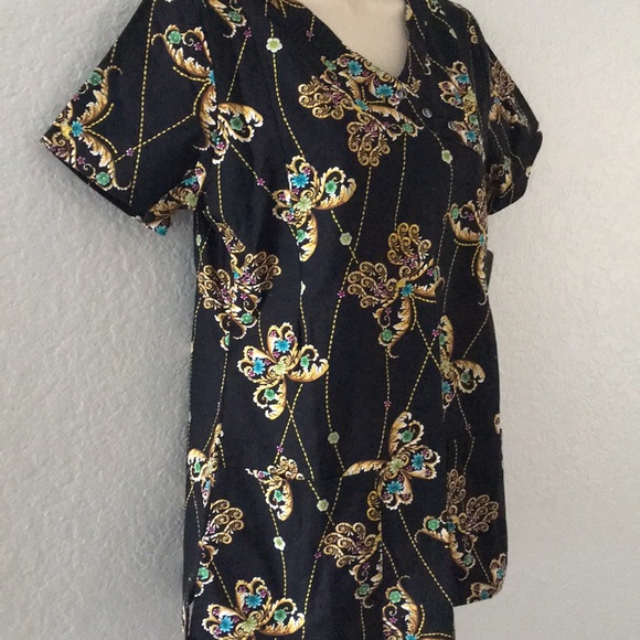 Baby Phat Medical Uniform Scrub Top - Picture 5 of 6